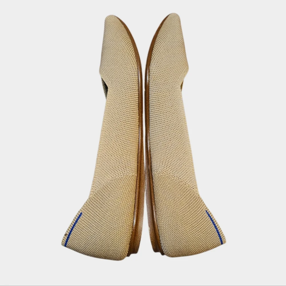 Rothy's The Point Merino Wool Flats in Camel Size 8 Limited Edition - Picture 6 of 9